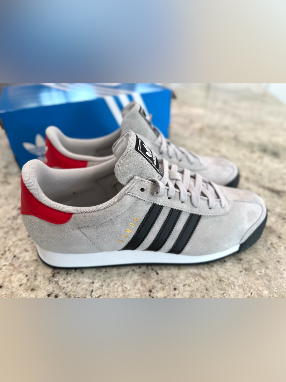Adidas Samoa Men's Sneakers in Grey - Picture 3 of 15